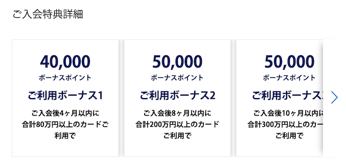 ビジネスゴールドの入会キャンペーン（特典詳細1）
