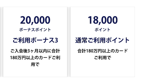 ANAアメックスゴールドの入会キャンペーン（特典詳細2）