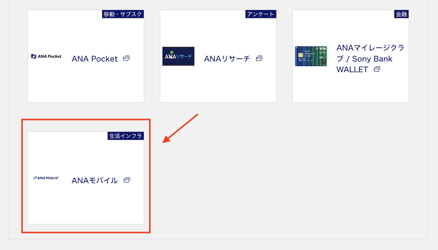 ライフソリューションサービス（LS）「ANAモバイル」