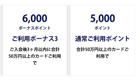 ANAアメックスの入会キャンペーン（特典詳細2）
