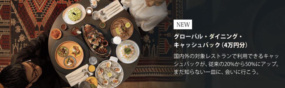 グローバルダイニングキャッシュバック(4万円分)