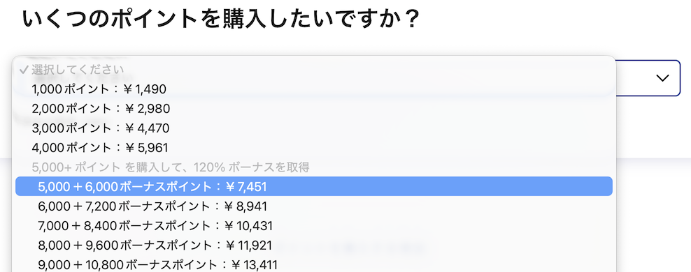 実際のポイント単価(日本円)