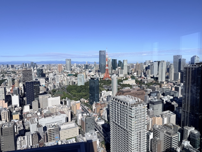 フェアモント東京の客室：眺望（東京タワー）
