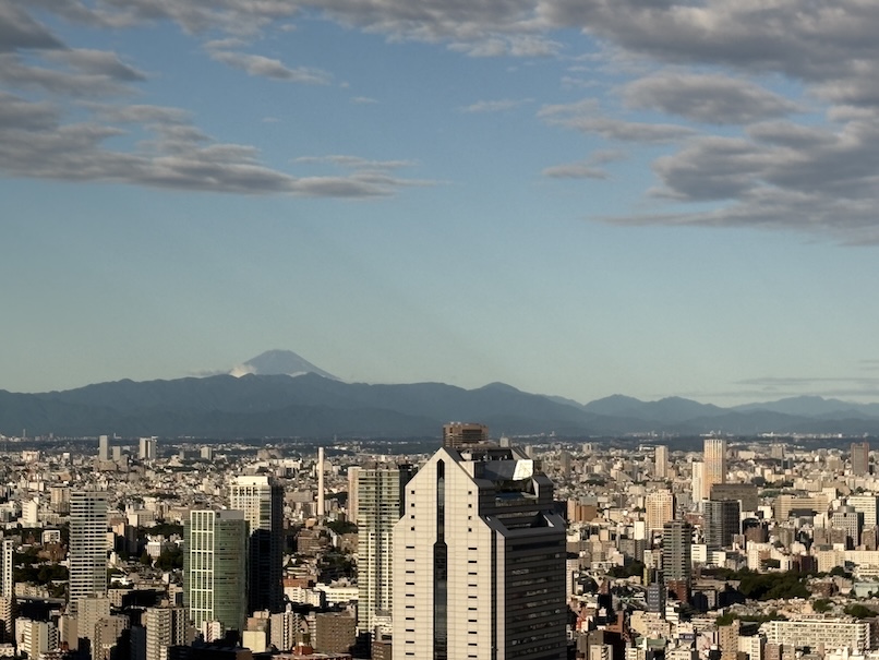 フェアモント東京の客室：眺望（富士山）